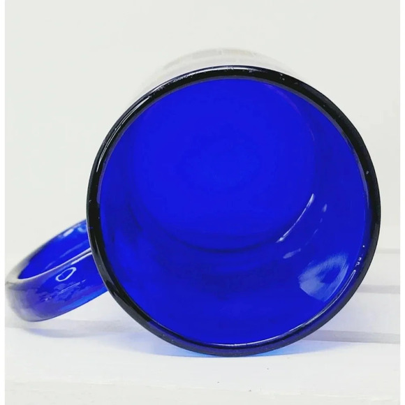 Cobalt Clear Glass Boston Mug - Picture 7 of 8
